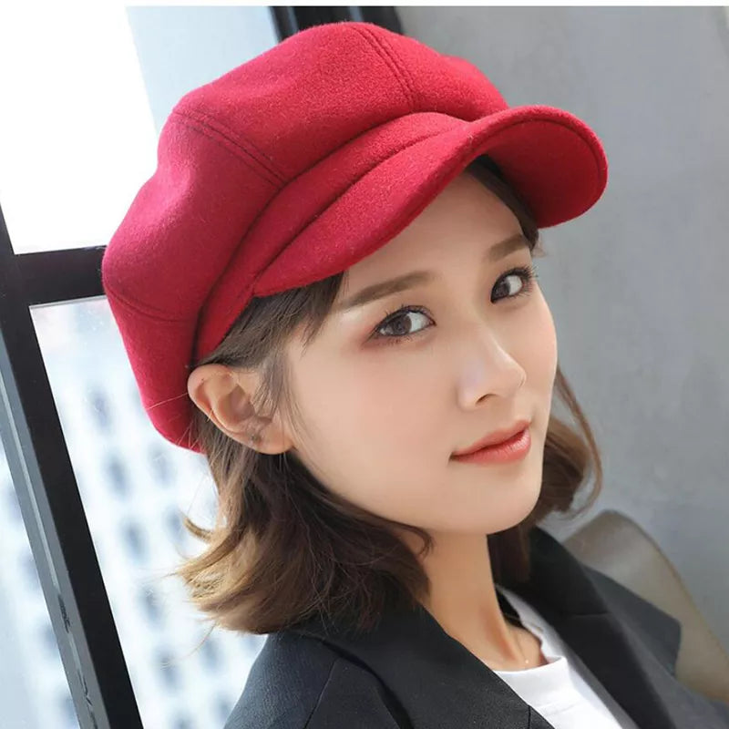 Newsboy Pet Dames – Vintage Baret van Katoen (One Size)