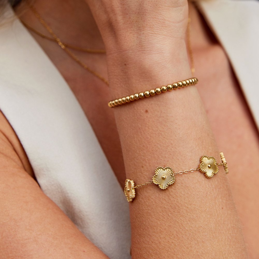 Gouden armband met kralen