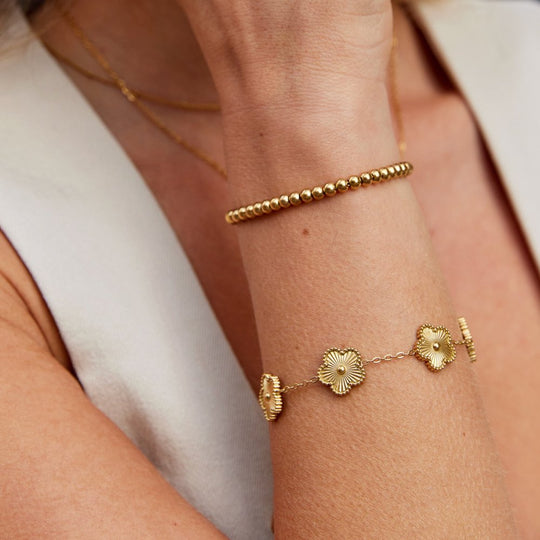 Gouden armband met kralen