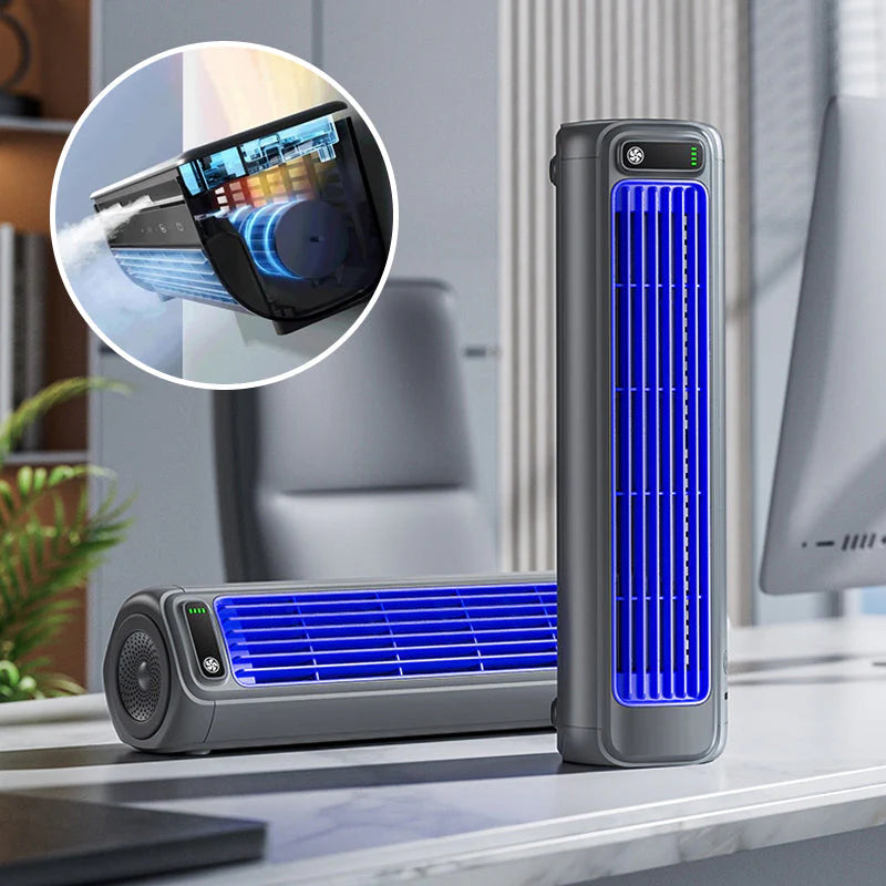 Oplaadbare Ventilator 2000mAh - Bladloos Wandmodel