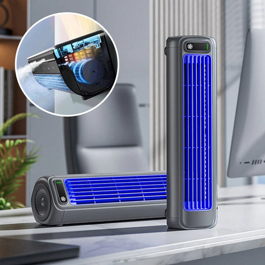 Oplaadbare Ventilator 2000mAh - Bladloos Wandmodel