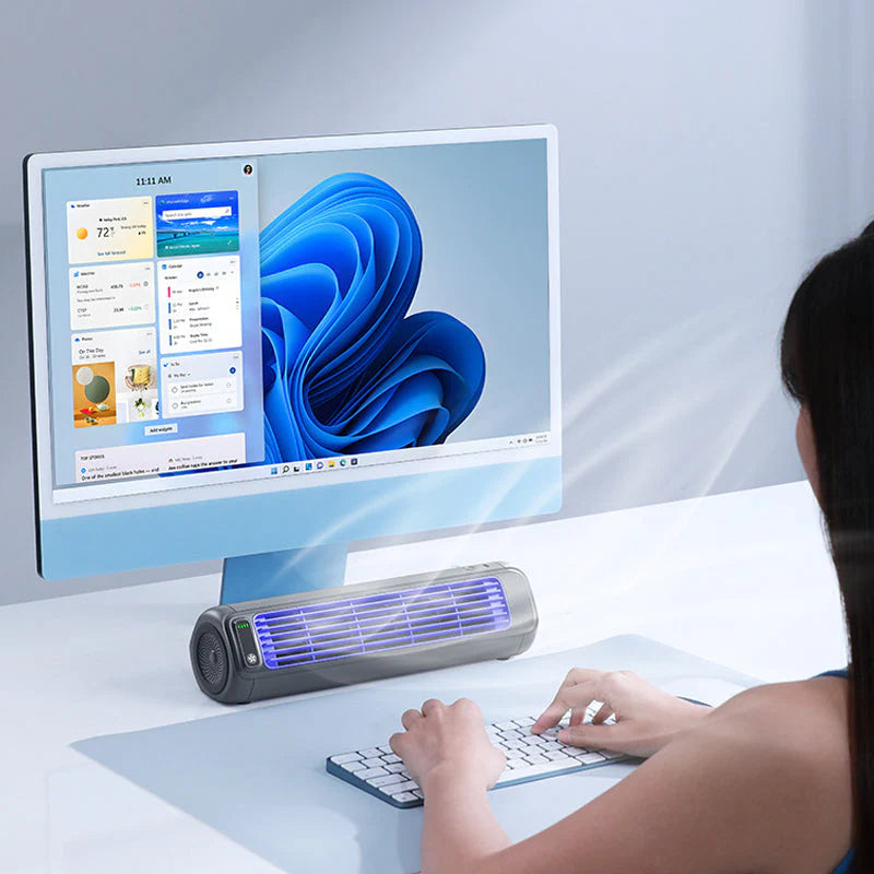 Oplaadbare Ventilator 2000mAh - Bladloos Wandmodel