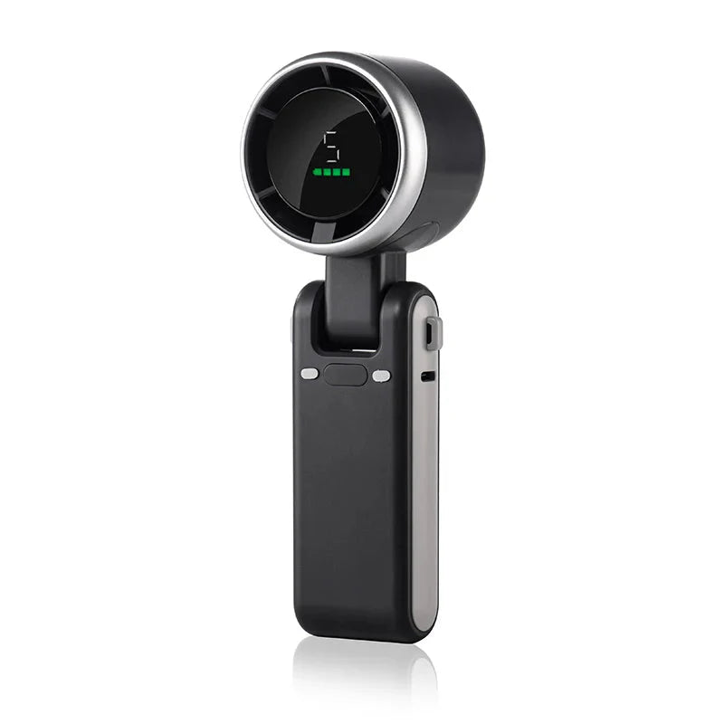 Opvouwbare Handventilator – Turbo met Digitaal Display, Draagbaar