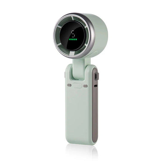 Opvouwbare Handventilator – Turbo met Digitaal Display, Draagbaar