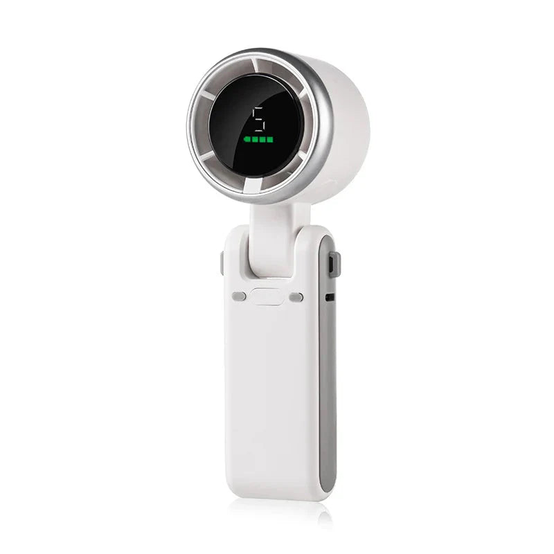 Opvouwbare Handventilator – Turbo met Digitaal Display, Draagbaar