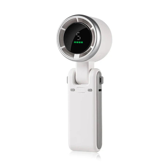 Opvouwbare Handventilator – Turbo met Digitaal Display, Draagbaar