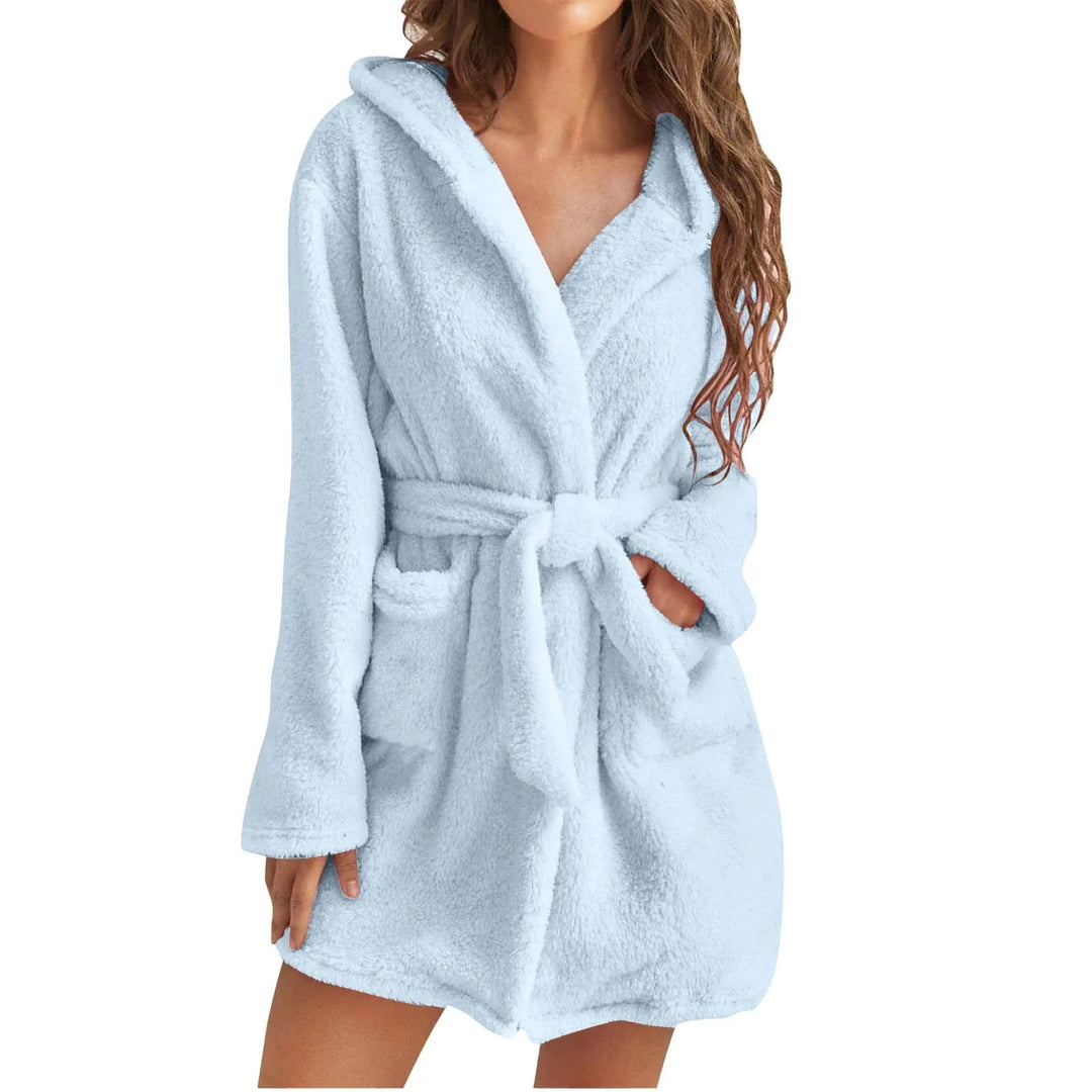 Pluche Badjas met Capuchon Dames