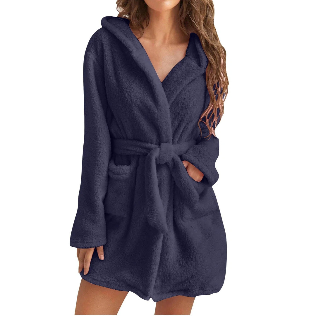 Pluche Badjas met Capuchon Dames