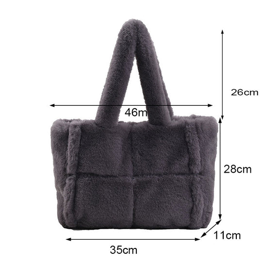 Pluche Handtas Dames – Zachte & Ruime Wintertas (35 cm)