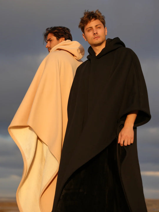Poncho Jas met Capuchon – Teddyvoering, Unisex