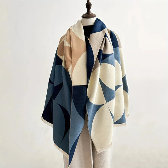 Poncho Sjaal – Omkeerbaar Model met Twee Kleurzijden