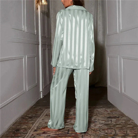 Pyjama Dames – Zijdezacht Satijnlook, Lange Mouw