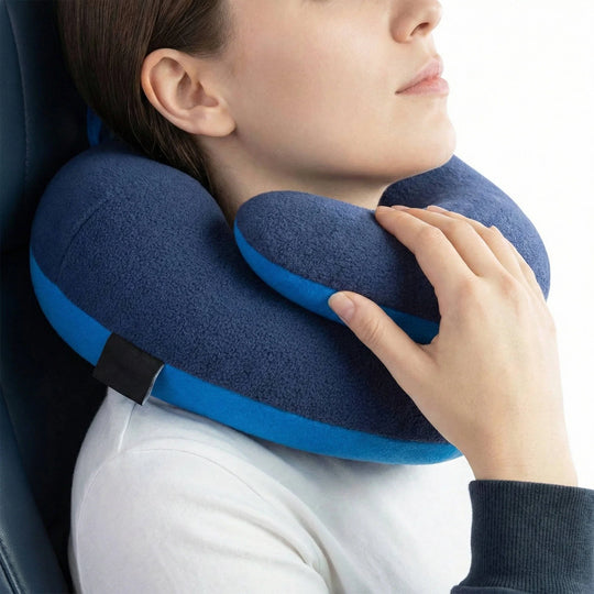 Reisnekkussen – Ergonomische Neksteun voor Vliegtuig, Auto & Trein