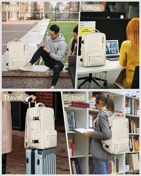 Reisrugzak 40L Waterdicht – Schoenvak, USB-poort & Laptopvak