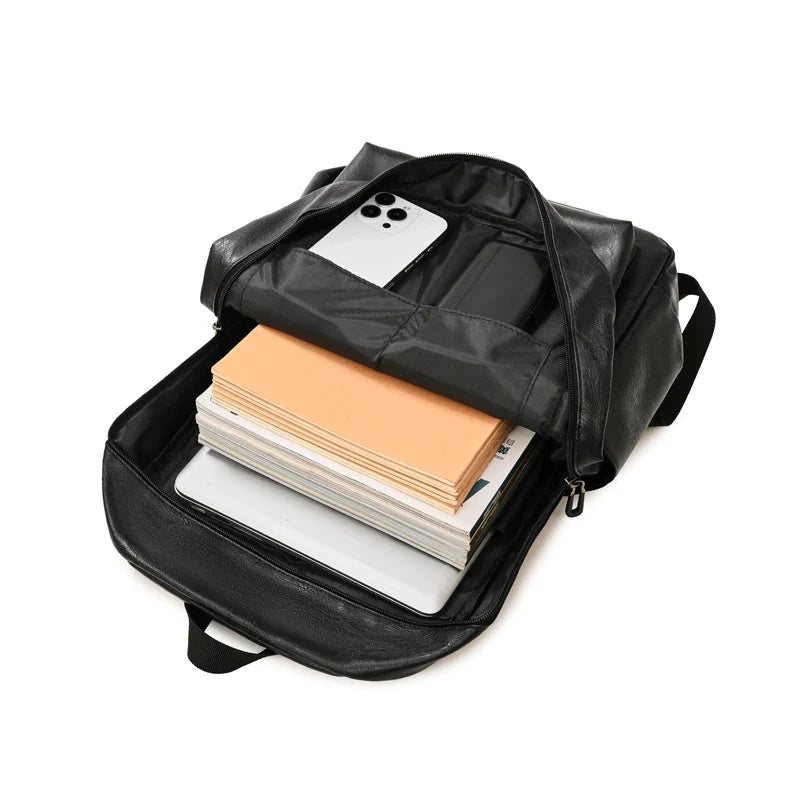 Rugzak – Zakelijke Laptoprugzak met Leren Uitstraling