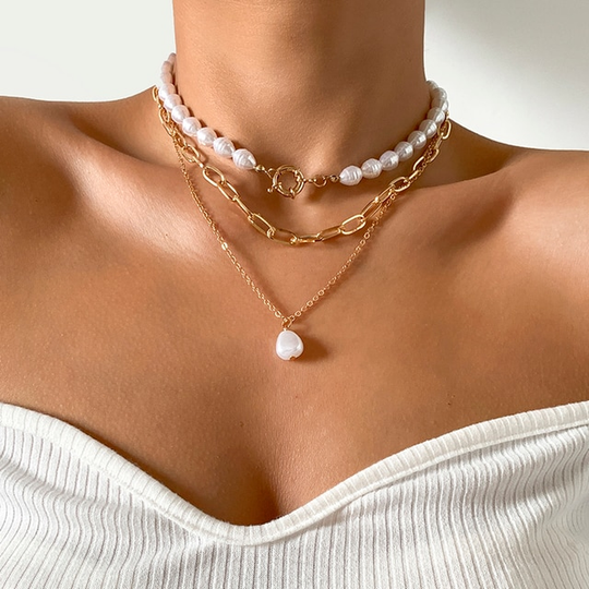 Collar de Perlas en Capas – Elegancia Atemporal en Capas