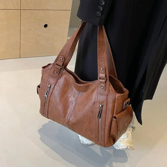 Schoudertas – Slank Model met Contrasterend Kleurvlak