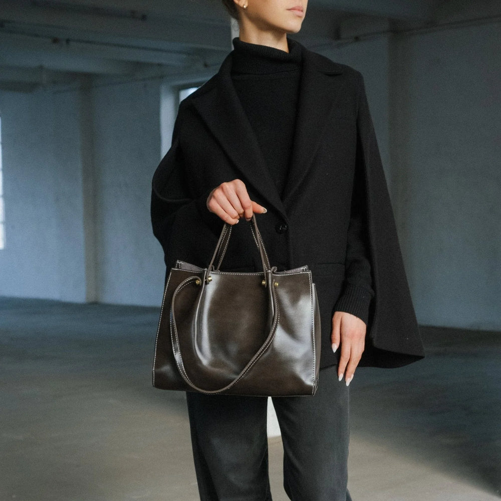 Shopper Tas Vegan Leer – Handgemaakt & Duurzaam, Ruim