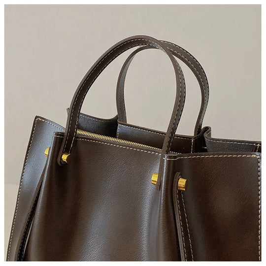 Shopper Tas Vegan Leer – Handgemaakt & Duurzaam, Ruim