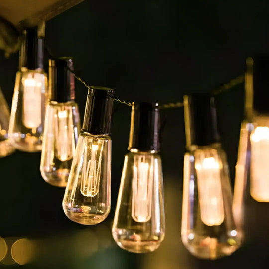 Solar LED-lichtslinger Buiten – Waterdicht, Edison-stijl