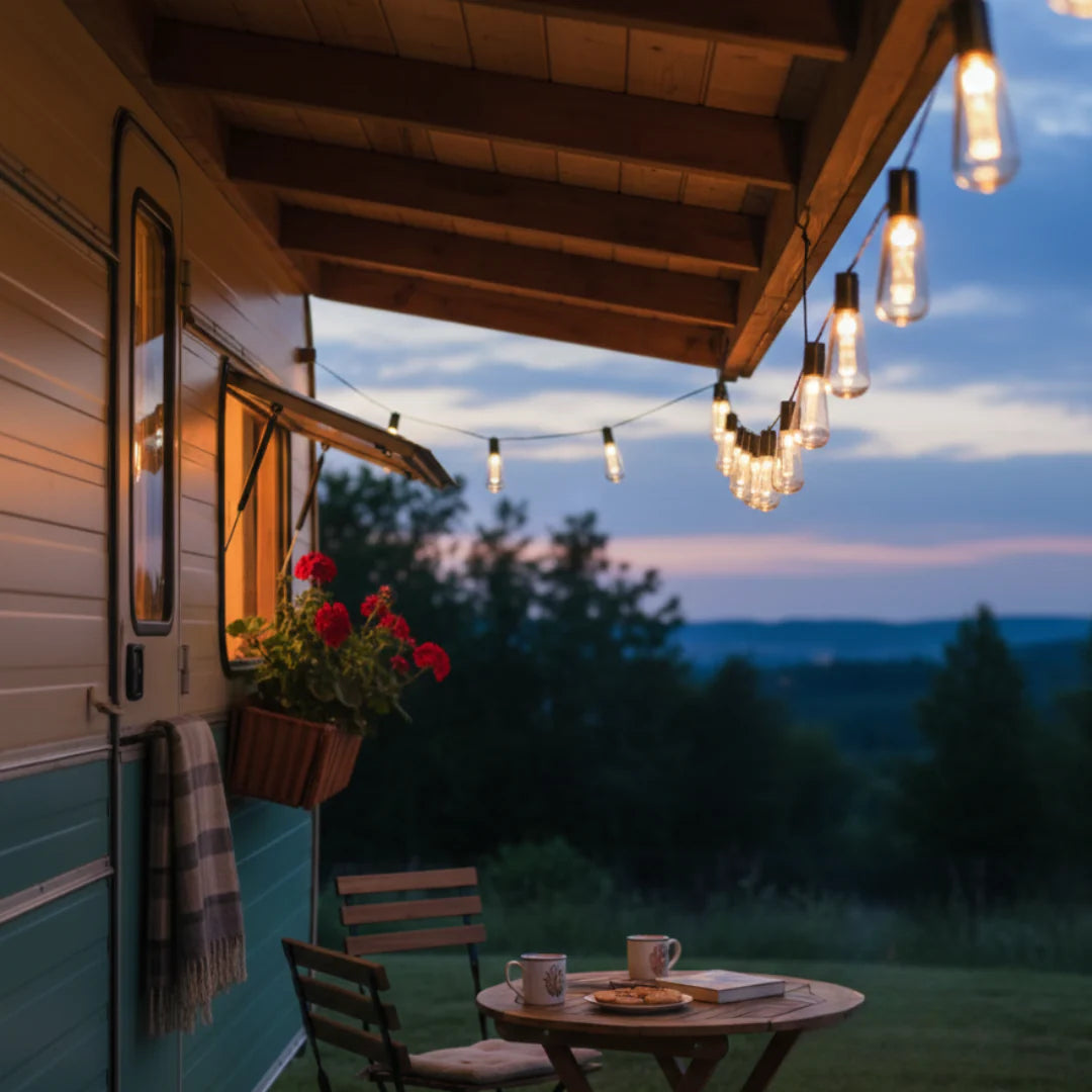 Solar LED-lichtslinger Buiten – Waterdicht, Edison-stijl