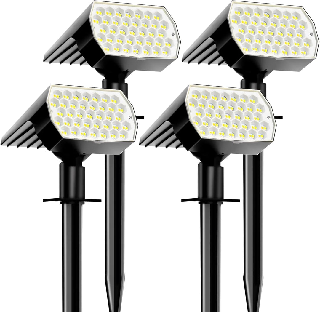 Solar Spotlights Buiten - Waterdicht - 3 Lichtmodi - Set van 4