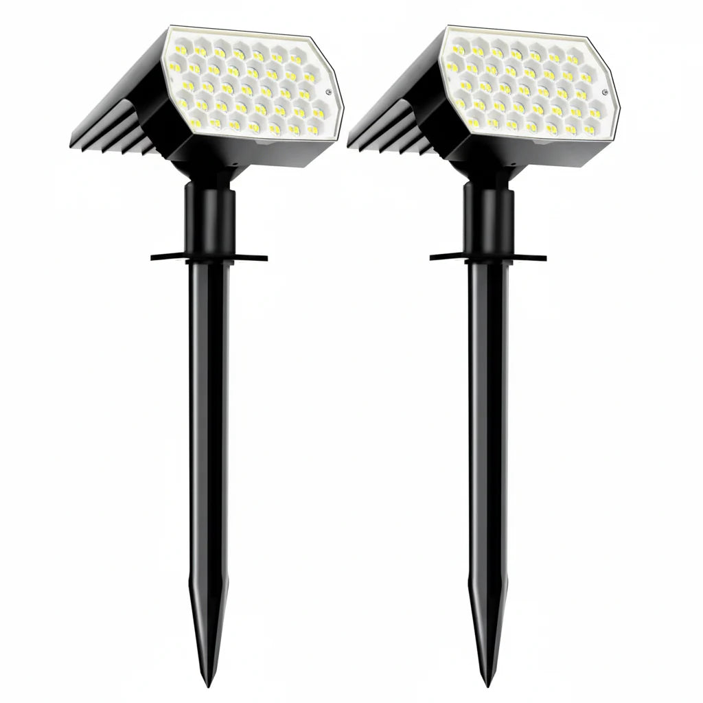 Solar Spotlights Buiten - Waterdicht - 3 Lichtmodi - Set van 4