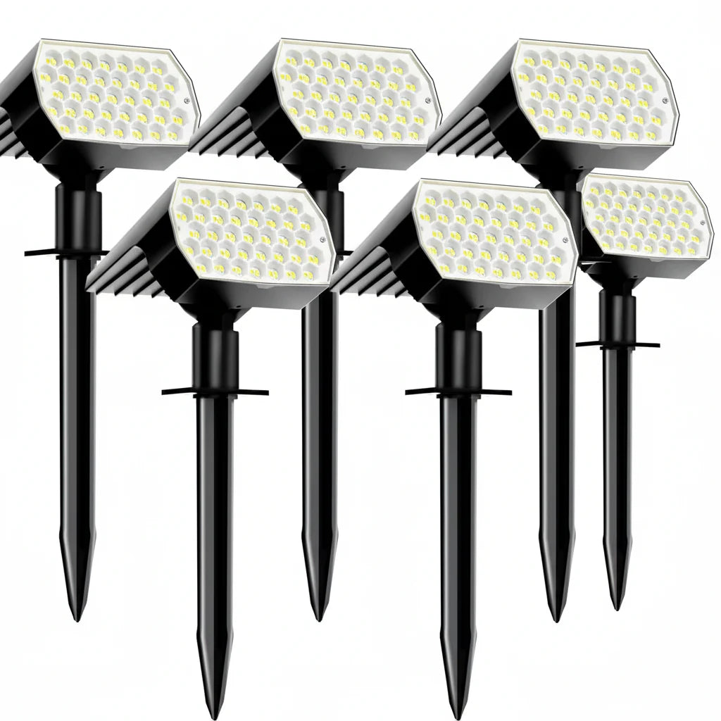 Solar Spotlights Buiten - Waterdicht - 3 Lichtmodi - Set van 4