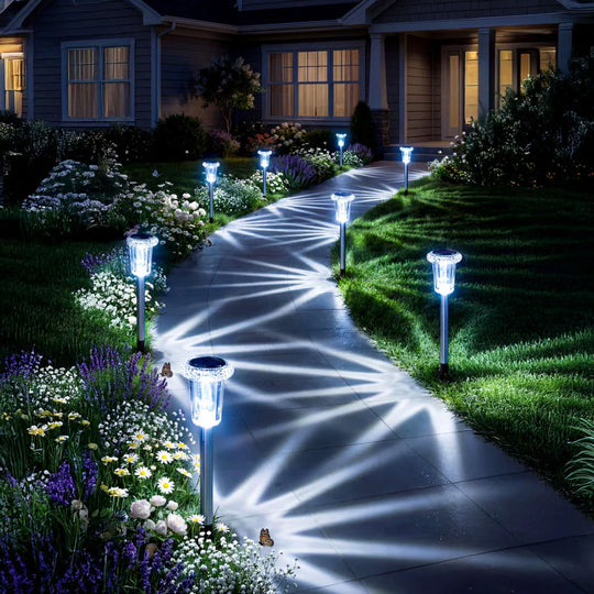 Solar Tuinverlichting met Sterpatroon - Decoratieve Buitenlamp op Zonne-energie