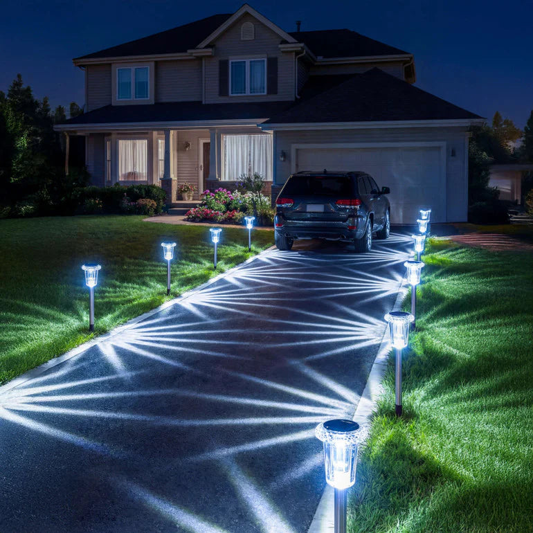 Solar Tuinverlichting met Sterpatroon - Decoratieve Buitenlamp op Zonne-energie