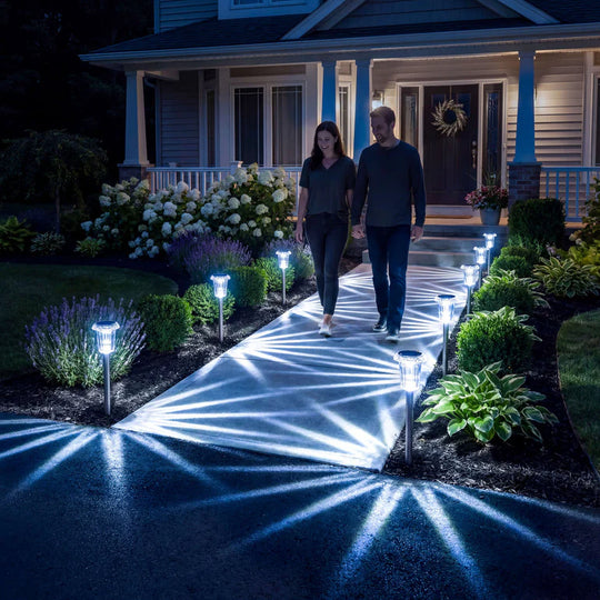 Solar Tuinverlichting met Sterpatroon - Decoratieve Buitenlamp op Zonne-energie