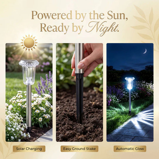 Solar Tuinverlichting met Sterpatroon - Decoratieve Buitenlamp op Zonne-energie