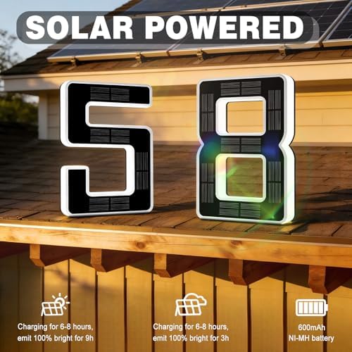Solar Verlicht Huisnummer - LED Buitenverlichting - 6,7 inch