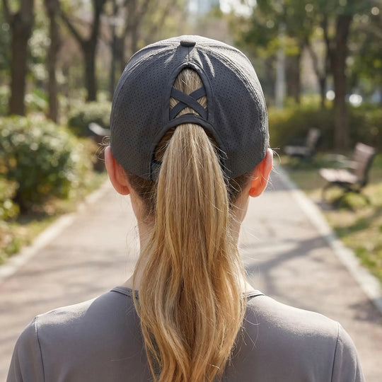 Sportpet met Paardenstaart Opening - Verstelbare Baseballcap voor Dames