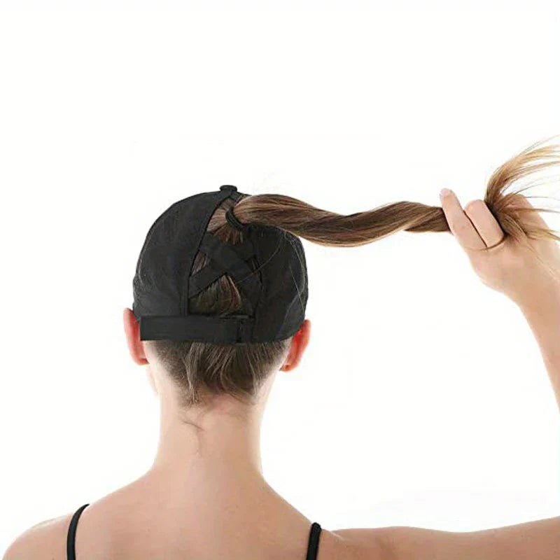 Sportpet met Paardenstaart Opening - Verstelbare Baseballcap voor Dames