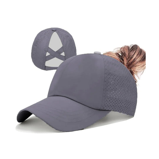 Sportpet met Paardenstaart Opening - Verstelbare Baseballcap voor Dames