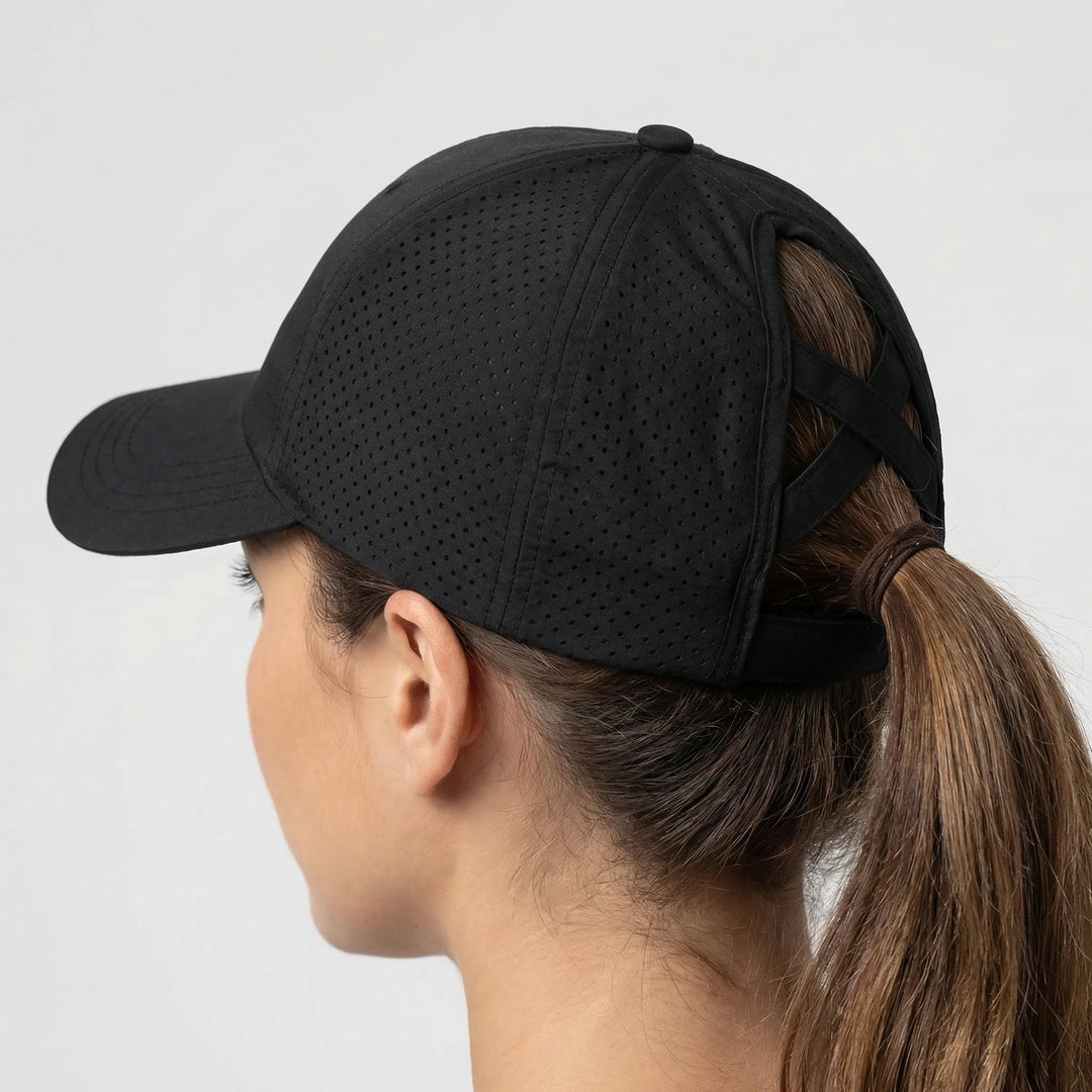 Sportpet met Paardenstaart Opening - Verstelbare Baseballcap voor Dames