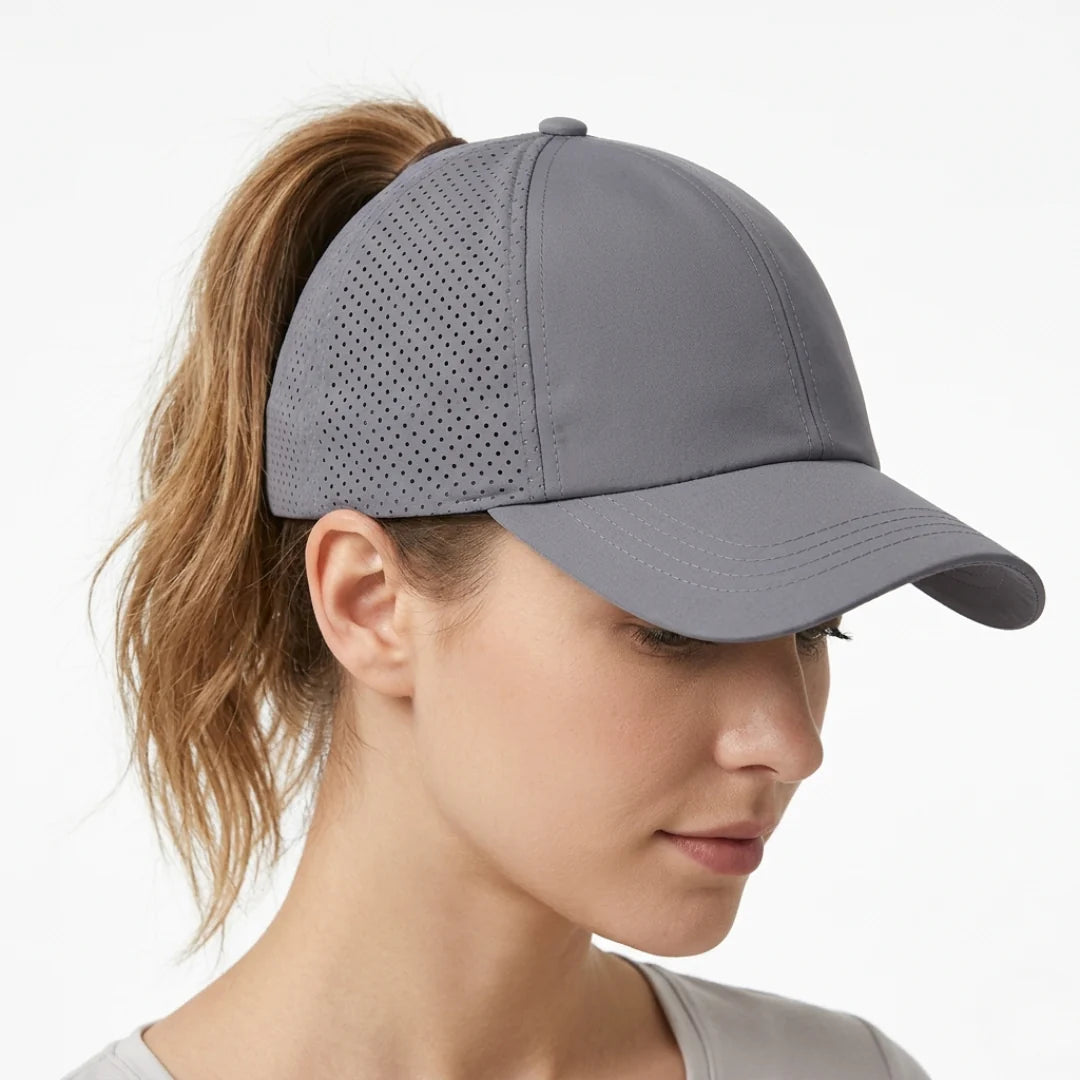 Sportpet met Paardenstaart Opening - Verstelbare Baseballcap voor Dames