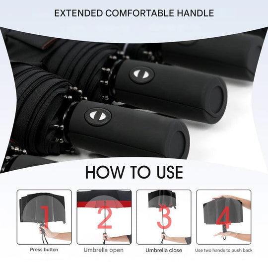 Stormbestendige en opvouwbare paraplu – AeroShield
