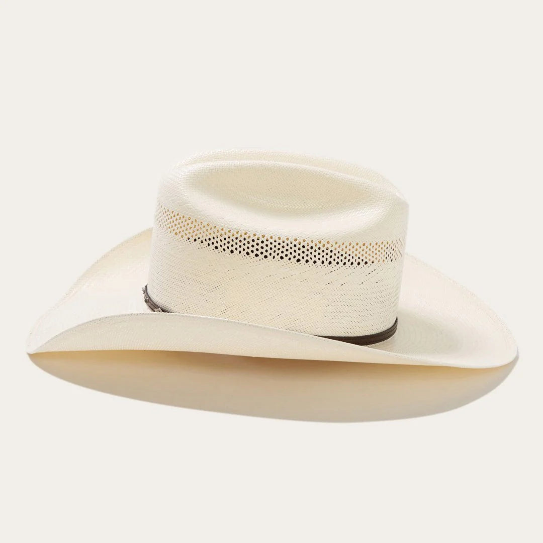 Strooien Cowboyhoed – Geventileerd met Leren Hoedband