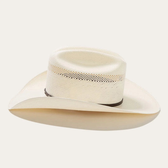 Strooien Cowboyhoed – Geventileerd met Leren Hoedband