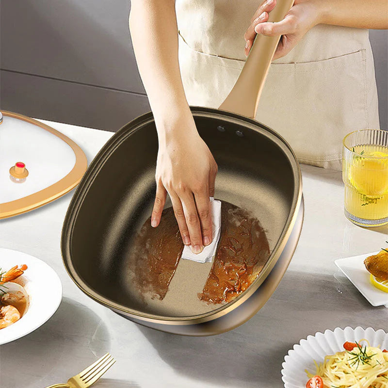 Titanium Koekenpan met Anti-Aanbaklaag - 30cm Braadpan met Glazen Deksel