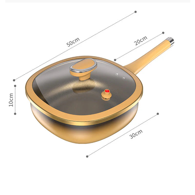 Titanium Koekenpan met Anti-Aanbaklaag - 30cm Braadpan met Glazen Deksel