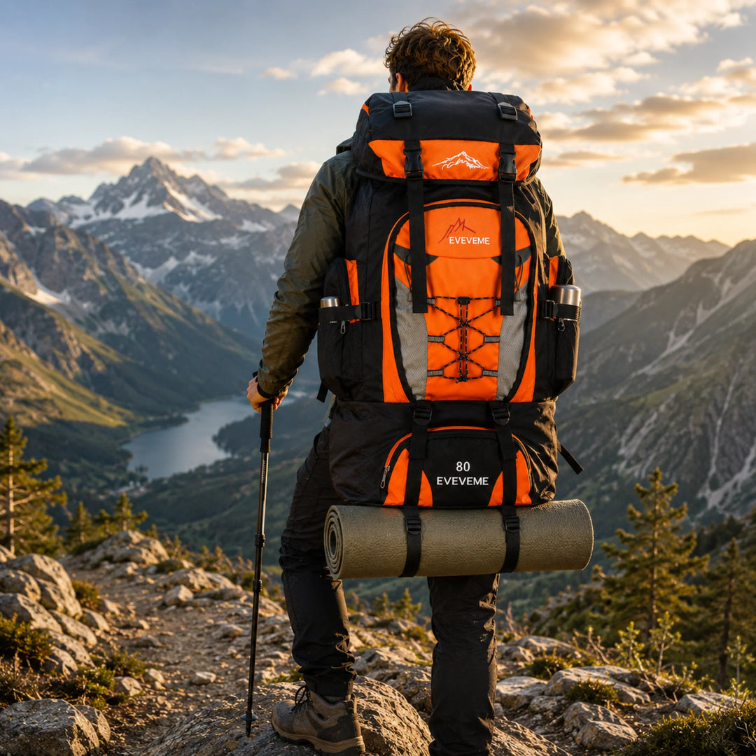 Trekkingrugzak 80L - Waterafstotend met Ventilerend Draagcomfort