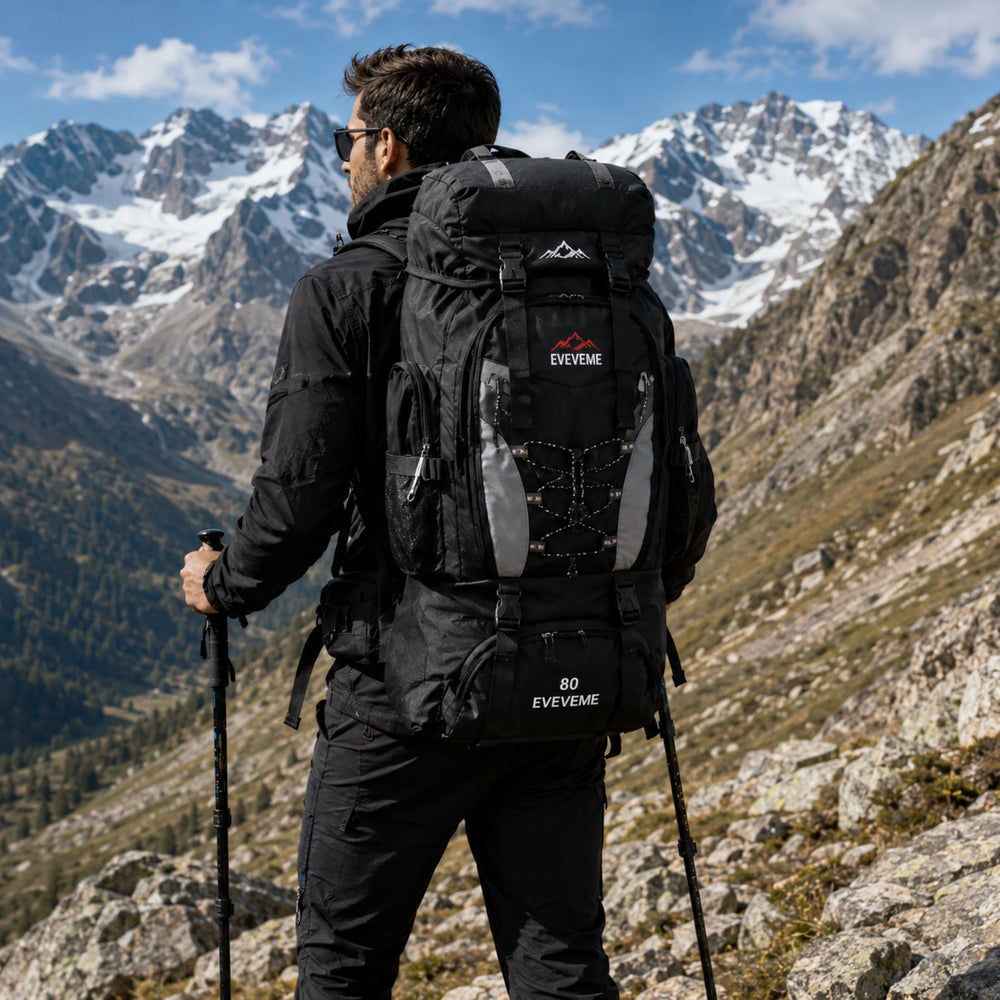 Trekkingrugzak 80L - Waterafstotend met Ventilerend Draagcomfort