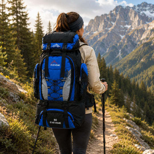Trekkingrugzak 80L - Waterafstotend met Ventilerend Draagcomfort