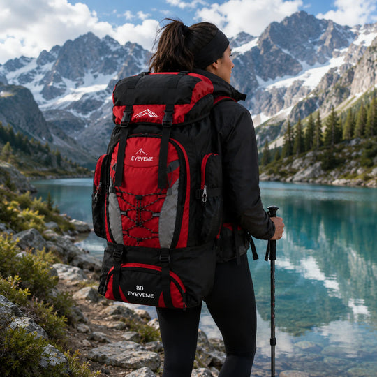 Trekkingrugzak 80L - Waterafstotend met Ventilerend Draagcomfort