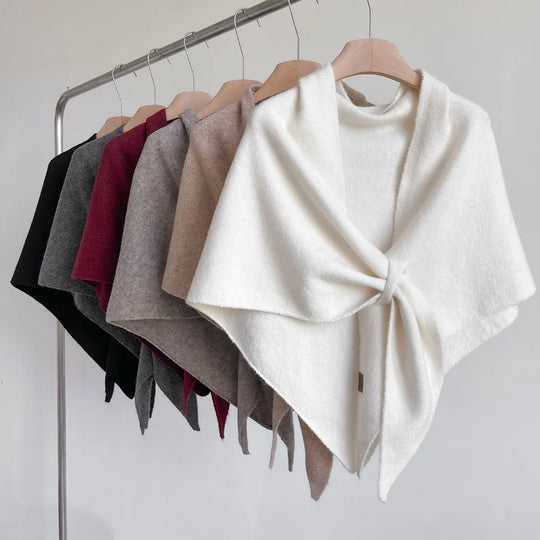 Trendy Driehoekige Wolmix Sjaal Dames