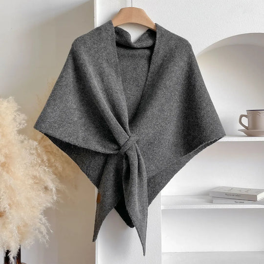Trendy Driehoekige Wolmix Sjaal Dames
