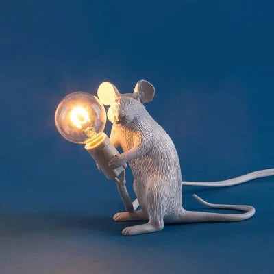 Mouse Desk Lamp | Gold-Colored Resin Table Accent Lighting
